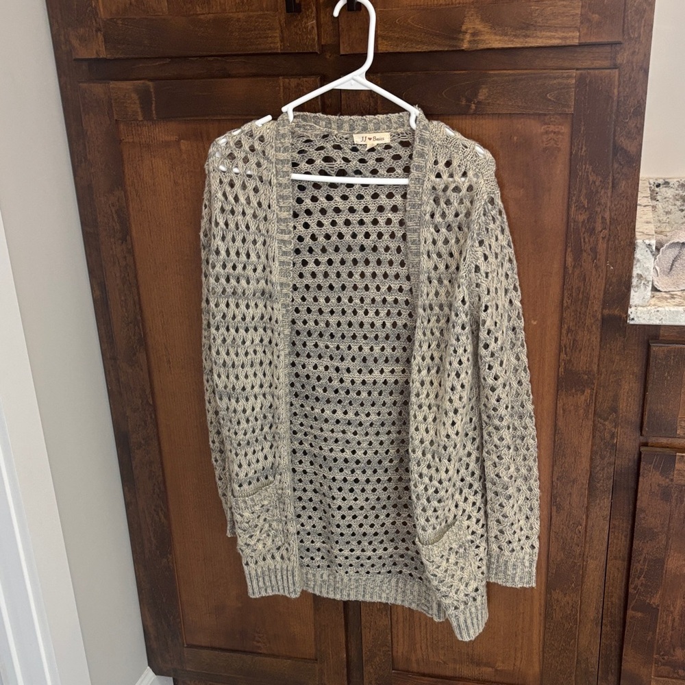 Ivory Ella Women's Cream Open-Knit Cardigan